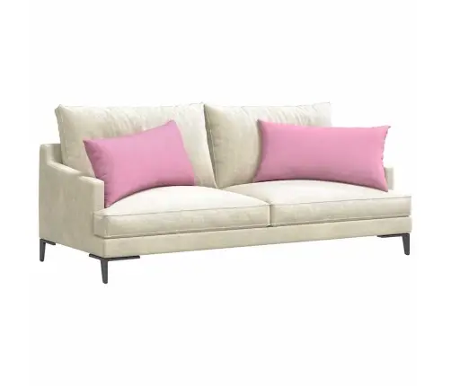 Dīvāna Spilveni Rozā Audums Vidaxl