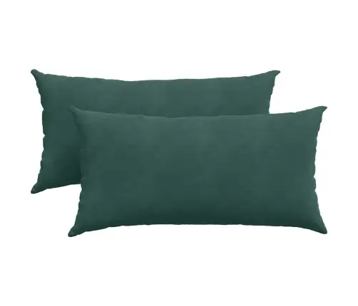 Dīvāna Spilveni 2 Pcs Tumši Zaļš 80 X 40 Cm Korduroja Audums Vidaxl