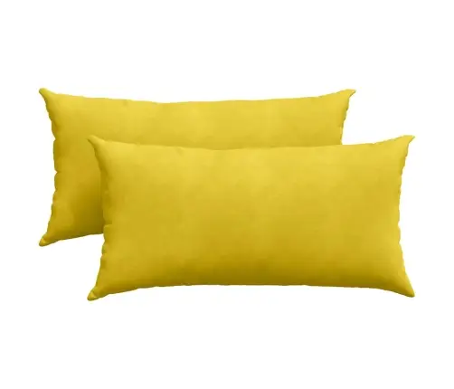 Dīvāna Spilveni 2 Pcs Dzeltena 80 X 40 Cm Korduroja Audums Vidaxl