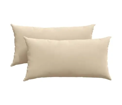 Diivanipadjad 2 Pcs Cream 80 X 40 Cm Kangas