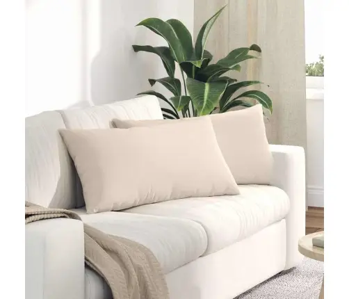 Diivanipadjad 2 Pcs Beež 80 X 40 Cm Kangas