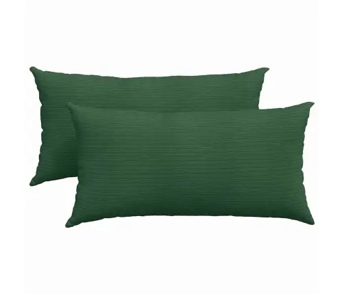 Sofa Pagalvės 2 Pcs Tamsiai Žalia 80 X 40 Cm Kordūrinis Audinys