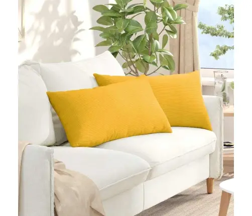 Dīvāna Spilveni 2 Pcs Gaiši Dzeltena 80 X 40 Cm Vidaxl