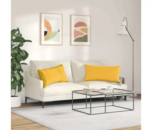 Dīvāna Spilveni 2 Pcs Gaiši Dzeltena 80 X 40 Cm Vidaxl