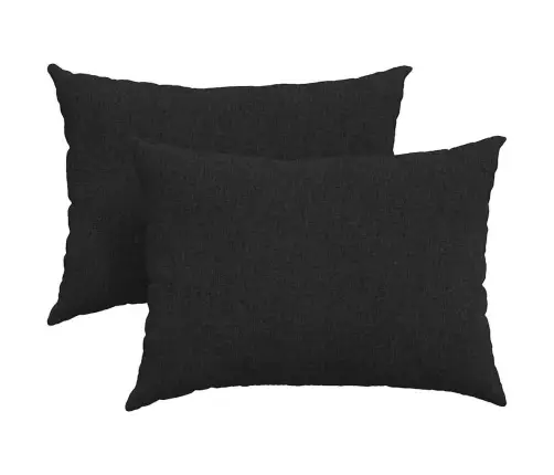 Diivanipadjad 2 Pcs Must 70 X 50 Cm Kangas