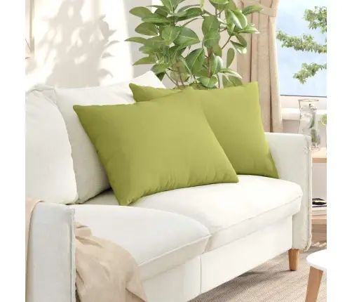 Diivanipadjad 2 Pcs Hele Roheline 70 X 50 Cm Kangas