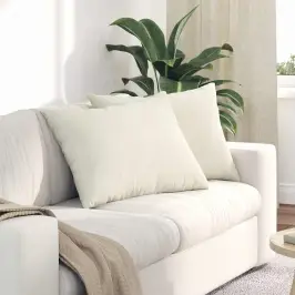 Dīvāna Spilveni 2 Pcs Krēmkrāsa 70 X 50 Cm Korduroja Audums Vidaxl