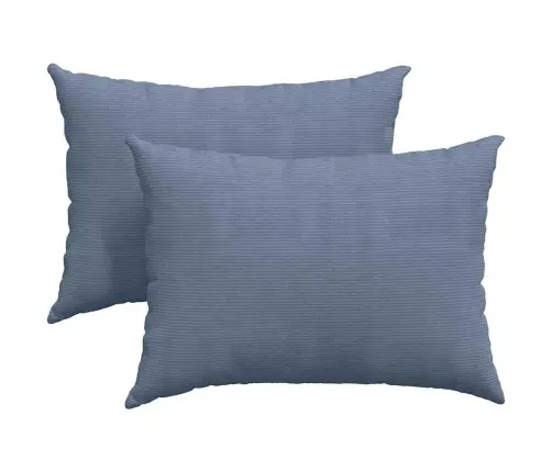 Dīvāna Spilveni 2 Pcs Zila 70 X 50 Cm Korduroja Audums Vidaxl