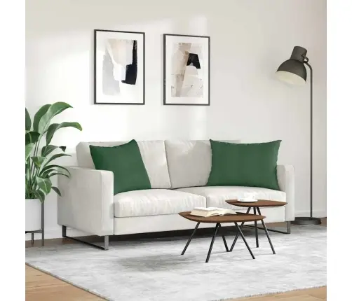 Sofa Pagalvės 2 Pcs Tamsiai Žalia 70 X 50 Cm Kordūrinis Audinys