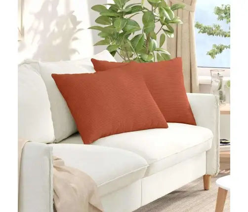 Diivanipadjad 2 Pcs Punane Oranž 70 X 50 Cm Korter Kangas