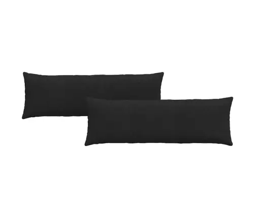 Sofa Pagalvės 2 Pcs Juoda 120 X 40 Cm Audinys