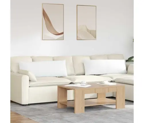 Sofa Pagalvės 2 Pcs Balta 120 X 40 Cm Audinys