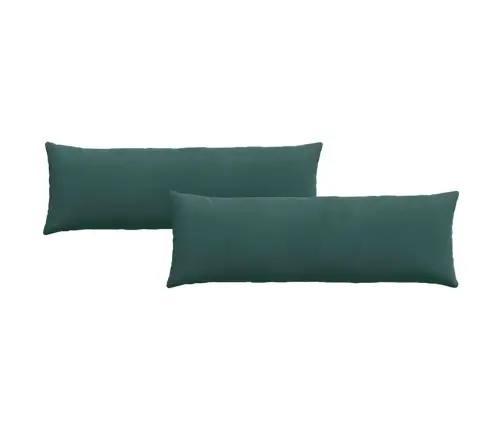 Dīvāna Spilveni 2 Pcs Tumši Zaļš 120 X 40 Cm Korduroja Audums Vidaxl