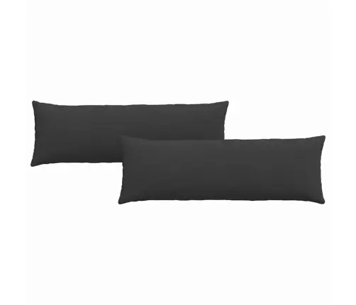Sofa Pagalvės 2 Pcs Juoda 120 X 40 Cm Audinys