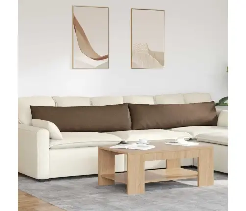 Sofa Pagalvės 2 Pcs Ruda 145 X 40 Cm Audinys