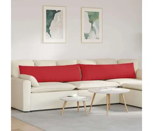 Sofa Pagalvės 2 Pcs Raudona 145 X 40 Cm Audinys