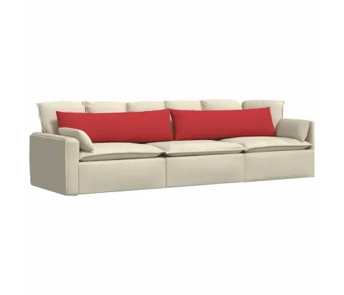 Sofa Pagalvės 2 Pcs Raudona 145 X 40 Cm Audinys
