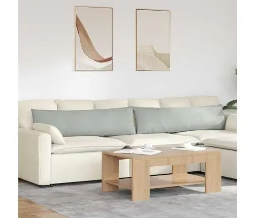 Dīvāna Spilveni 2 Pcs Gaiši Pelēks 145 X 40 Cm Korduroja Audums Vidaxl