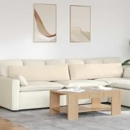 Sofa Pagalvės 2 Pcs Smėlio 145 X 40 Cm Audinys