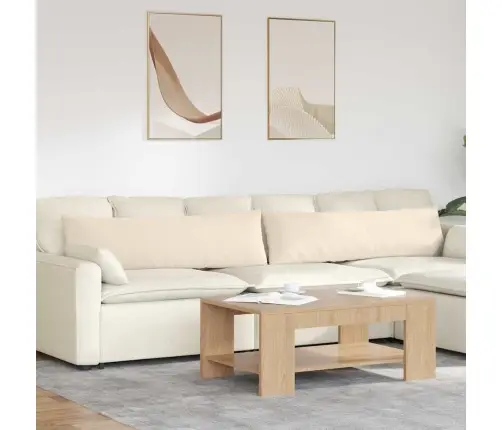 Sofa Pagalvės 2 Pcs Smėlio 145 X 40 Cm Audinys