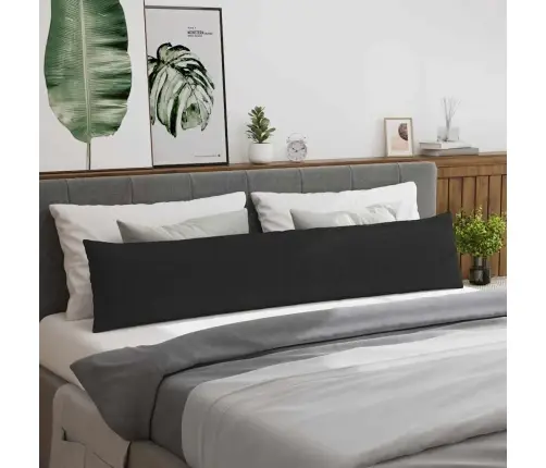 Sofa Pagalvės 2 Pcs Juoda 200 X 40 Cm Audinys