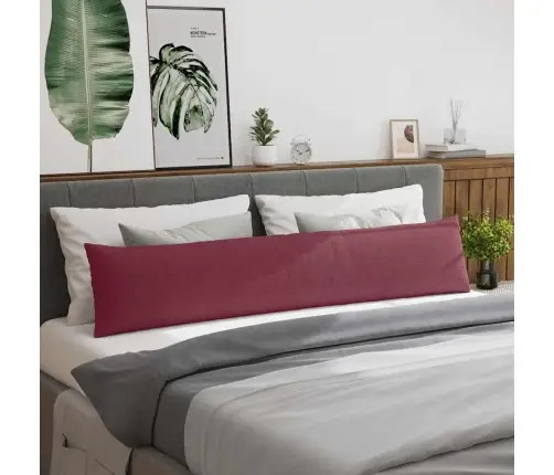 Sofa Pagalvės 2 Pcs Vyno Raudona 200 X 40 Cm Audinys