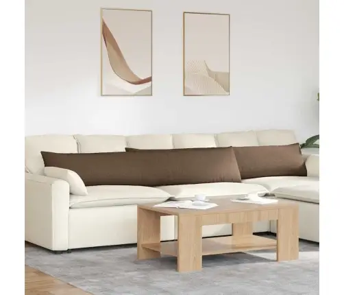 Sofa Pagalvės 2 Pcs Ruda 200 X 40 Cm Audinys