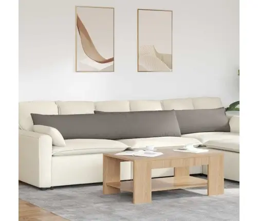 Sofa Pagalvės 2 Pcs Taupe 200 X 40 Cm Audinys