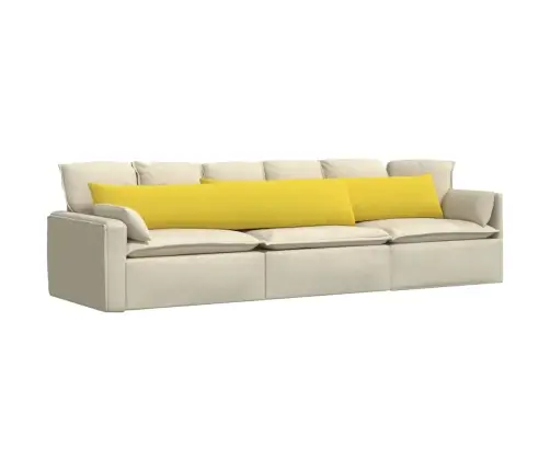 Sofa Pagalvės 2 Pcs Šviesi Geltona 200 X 40 Cm Audinys