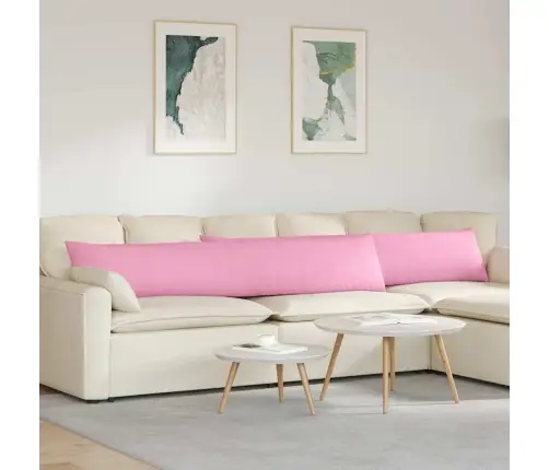 Dīvāna Spilveni Rozā Audums Vidaxl