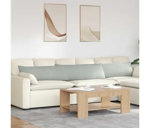 Sofa Pagalvės 2 Pcs Šviesiai Pilka 200 X 40 Cm