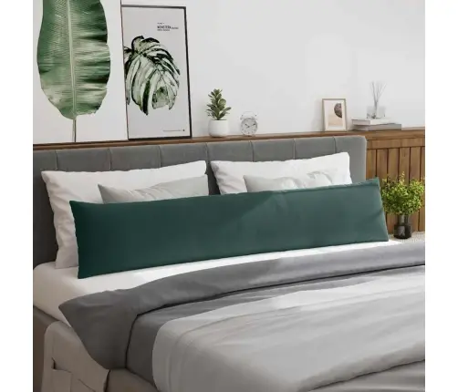 Dīvāna Spilveni 2 Pcs Tumši Zaļa 200 X 40 Cm Korduroja Audums Vidaxl