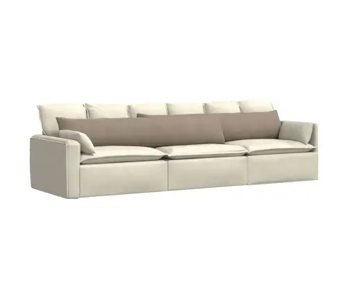 Sofa Pagalvės 2 Pcs Taupe 200 X 40 Cm Audinys