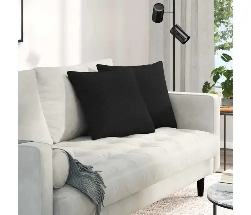 Sofa Pagalvės 2 Pcs Juoda 45 X 45 Cm Audinys