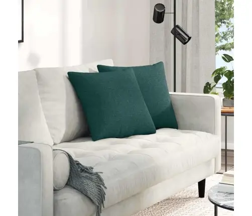 Diivanipadjad 2 Pcs Tume Rohelise 45 X 45 Cm Kangas