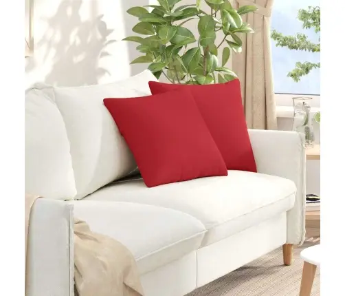 Sofa Pagalvės 2 Pcs Raudona 45 X 45 Cm Audinys
