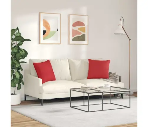 Sofa Pagalvės 2 Pcs Raudona 45 X 45 Cm Audinys