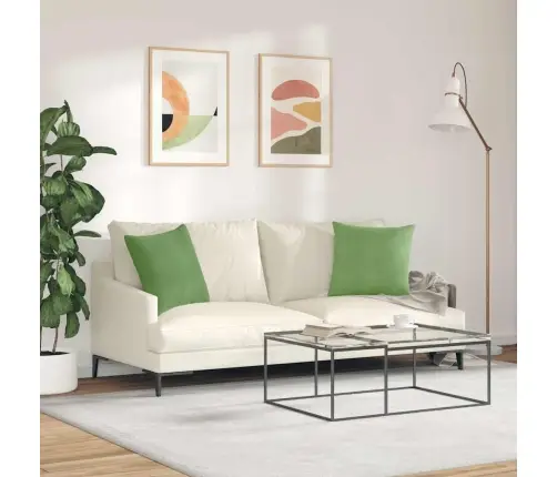 Dīvāna Spilveni 2 Pcs Gaiši Zaļa 45 X 45 Cm Korduroja Audums Vidaxl