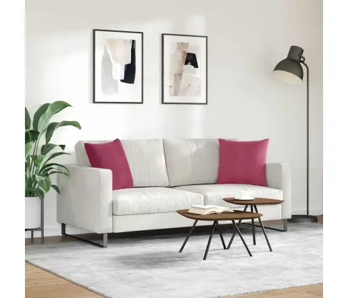 Dīvāna Spilveni 2 Pcs Vīna Sarkans 45 X 45 Cm Korduroja Audums Vidaxl