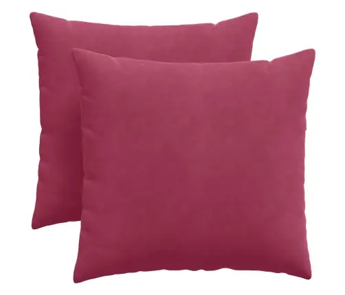 Dīvāna Spilveni 2 Pcs Vīna Sarkans 45 X 45 Cm Korduroja Audums Vidaxl