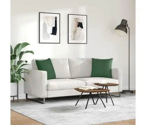 Dīvāna Spilveni 2 Pcs Tumši Zaļš 45 X 45 Cm Korduroja Audums Vidaxl