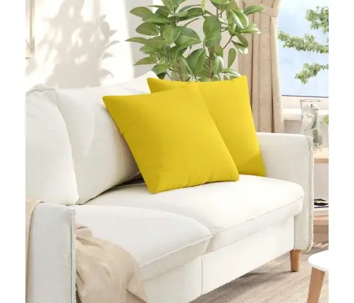 Dīvāna Spilveni Gaiši Dzeltena Audums Vidaxl