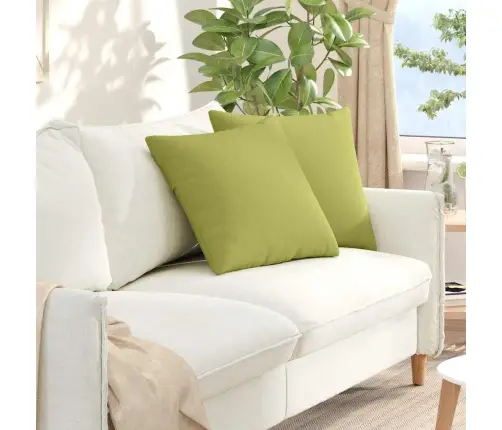 Diivanipadjad 2 Pcs Hele Roheline 50 X 50 Cm Kangas