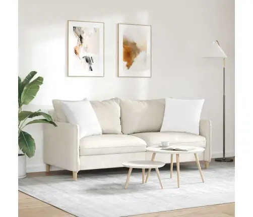 Sofa Pagalvės 2 Pcs Balta 50 X 50 Cm Audinys