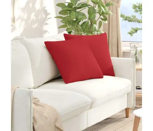 Sofa Pagalvės 2 Pcs Raudona 50 X 50 Cm Audinys