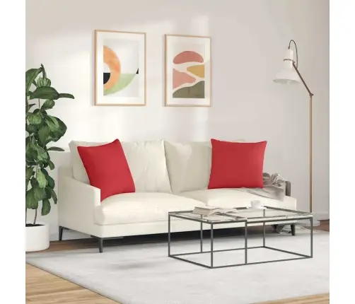 Sofa Pagalvės 2 Pcs Raudona 50 X 50 Cm Audinys