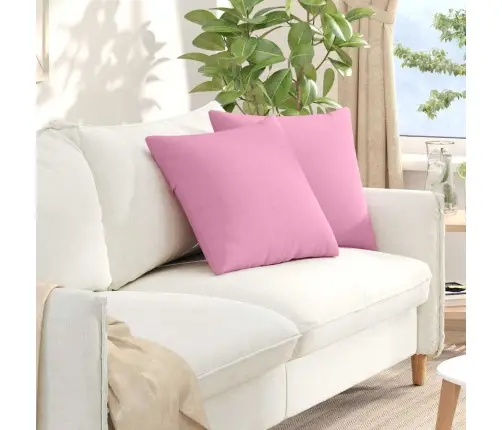 Dīvāna Spilveni Rozā Audums Vidaxl