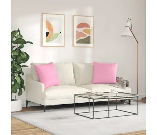 Dīvāna Spilveni Rozā Audums Vidaxl