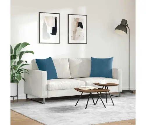 Diivanipadjad 2 Pcs Sinine 50 X 50 Cm Korter Kangas