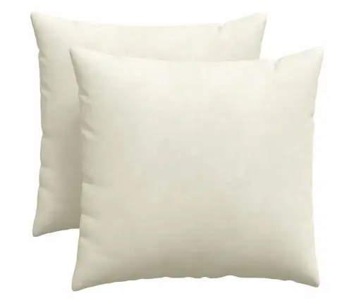 Dīvāna Spilveni 2 Pcs Krēmkrāsa 50 X 50 Cm Korduroja Audums Vidaxl